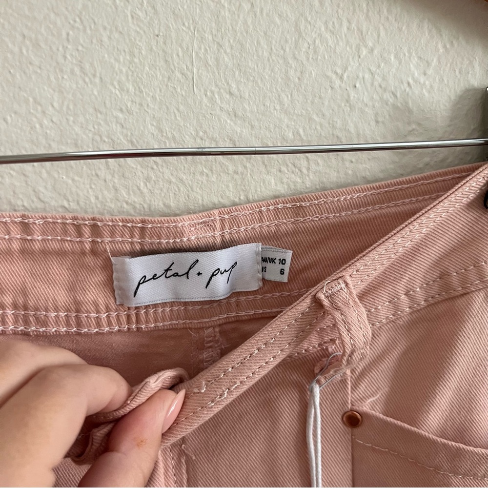 Petal & Pup Blush Pink High Waisted Pants Sz 6 NWT - Picture 5 of 7